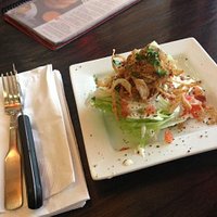 Salad, not huge but plenty
