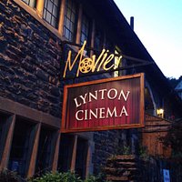 The signpost outside Lynton Cinema