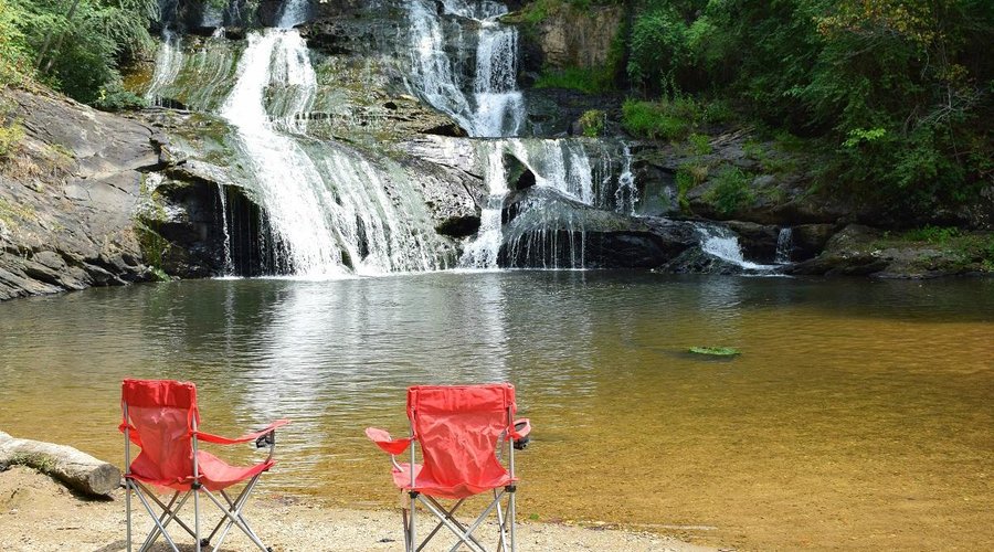 Cane Creek Falls where our Waterfall Cottage is located