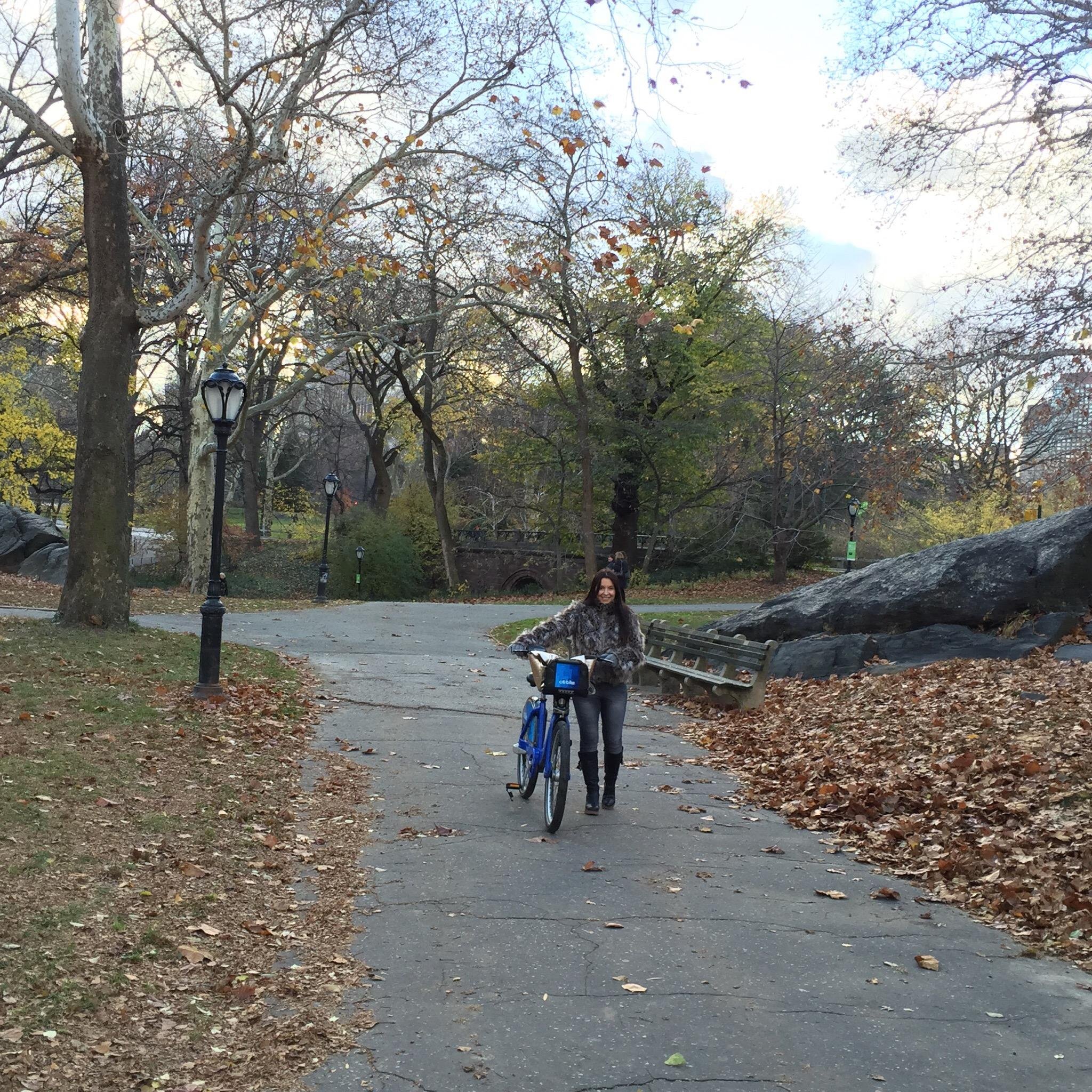 Biking through central sales park