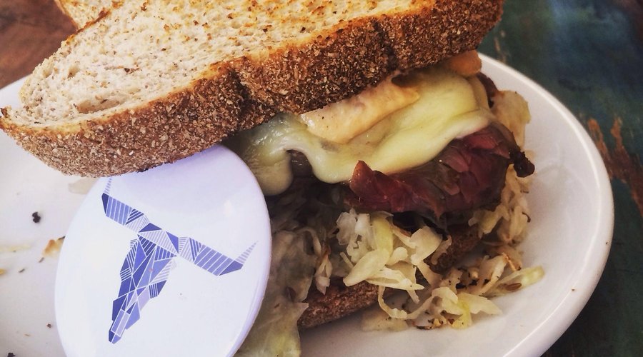 House Cured and Smoked Beef Pastrami on Rye