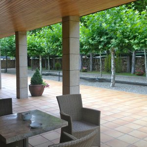 Agradable terraza en verano