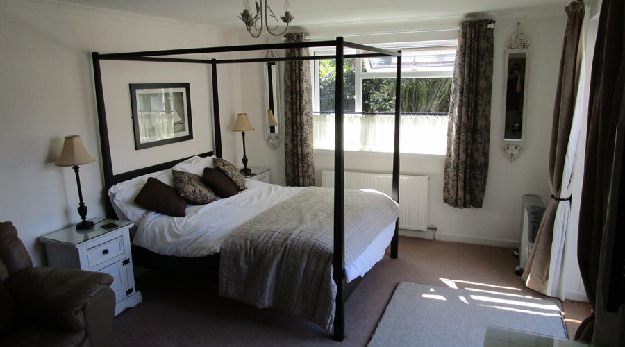 view of bed area