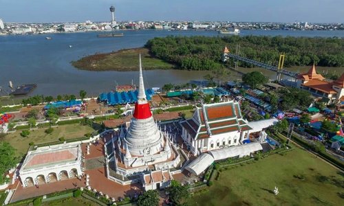 พระสมุทรเจดีย์ มุมโดรน