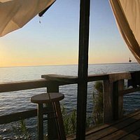 Vista dalla taverna della spiaggia