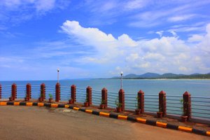 RNS Residency in Murdeshwar, image may contain: Waterfront, Sky, Pier, Sea