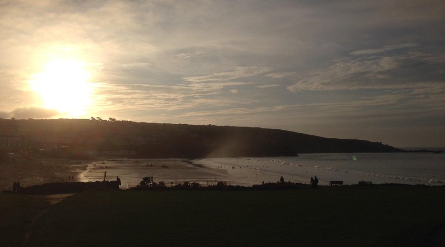View towards Ten Ocean View and across St Ives from The Island