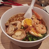 Shrimp and chicken ramen at Tochi!