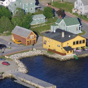 Arial view of the Inner Harbor Inn and SeaDog Restaurant