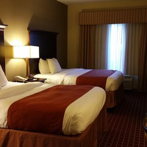 large room facing parking lot