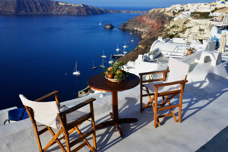 Santorini Греция кафе