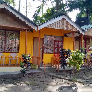 Huts in resort