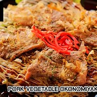 Pork Vegetable Okonomiyaki - 豚バラ、野菜