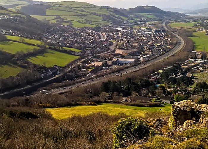 View from Bryn Euryn Nature reserve, View of Mochdre