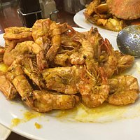 Prawns in golden sauce