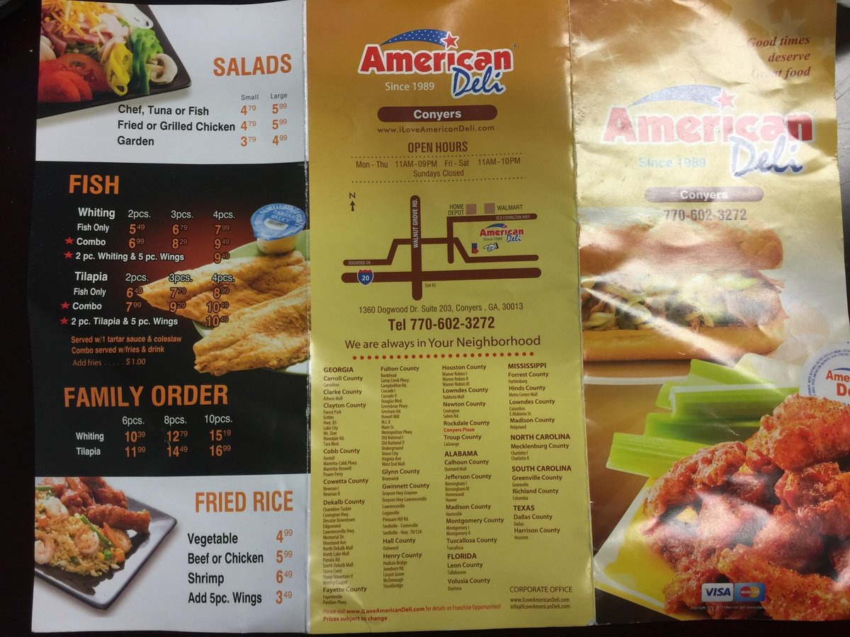 AMERICAN DELI, Conyers - 1181 West Ave SW - Fotos, Número de Teléfono y  Restaurante Opiniones - actualizado en julio de 2024 - Tripadvisor