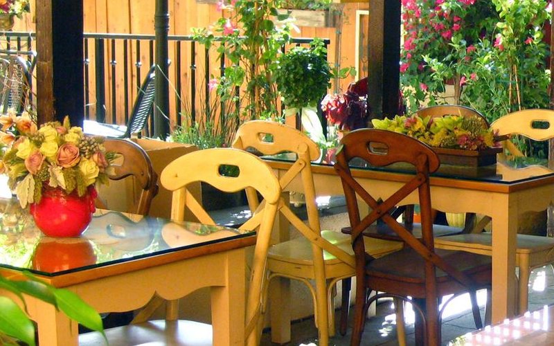 Covered patio area