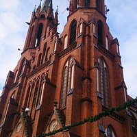 church built with red brick