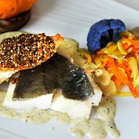 Duo de poissons sauce aux algues