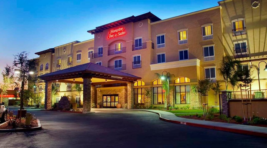 Hotel Exterior, Night Shot in Lodi