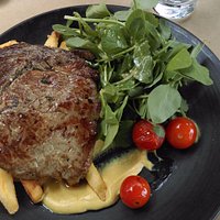 Beef Steak with Fries/Chips and Salad