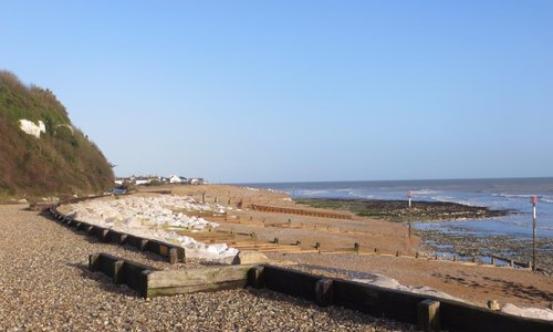 Kingsdown Beach, looking towards Deal.