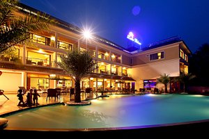 Lake Palace Hotel in Thiruvananthapuram (Trivandrum), image may contain: Hotel, Resort, Lighting, Villa