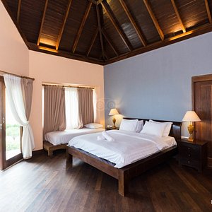 The Deluxe Double Room at the Villa Karang Hotel