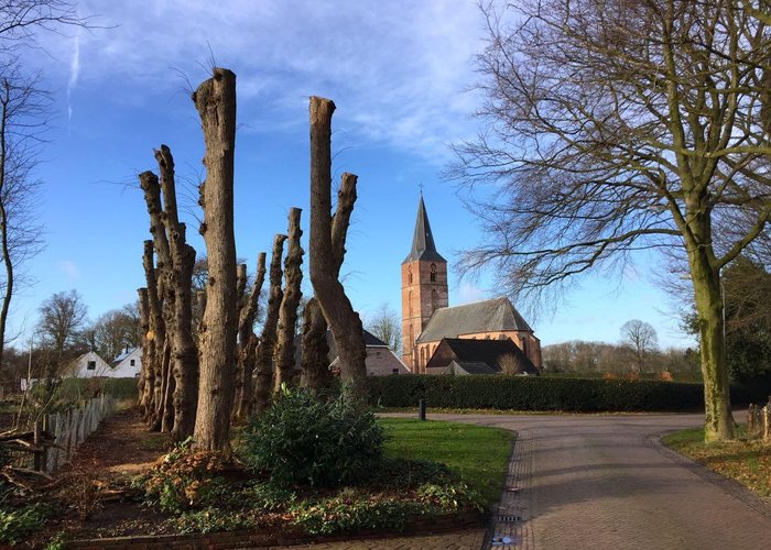 De kerk in de winter