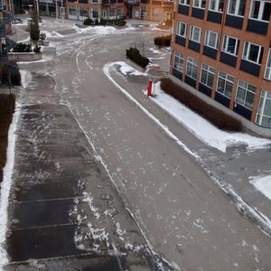View from room during initial snow