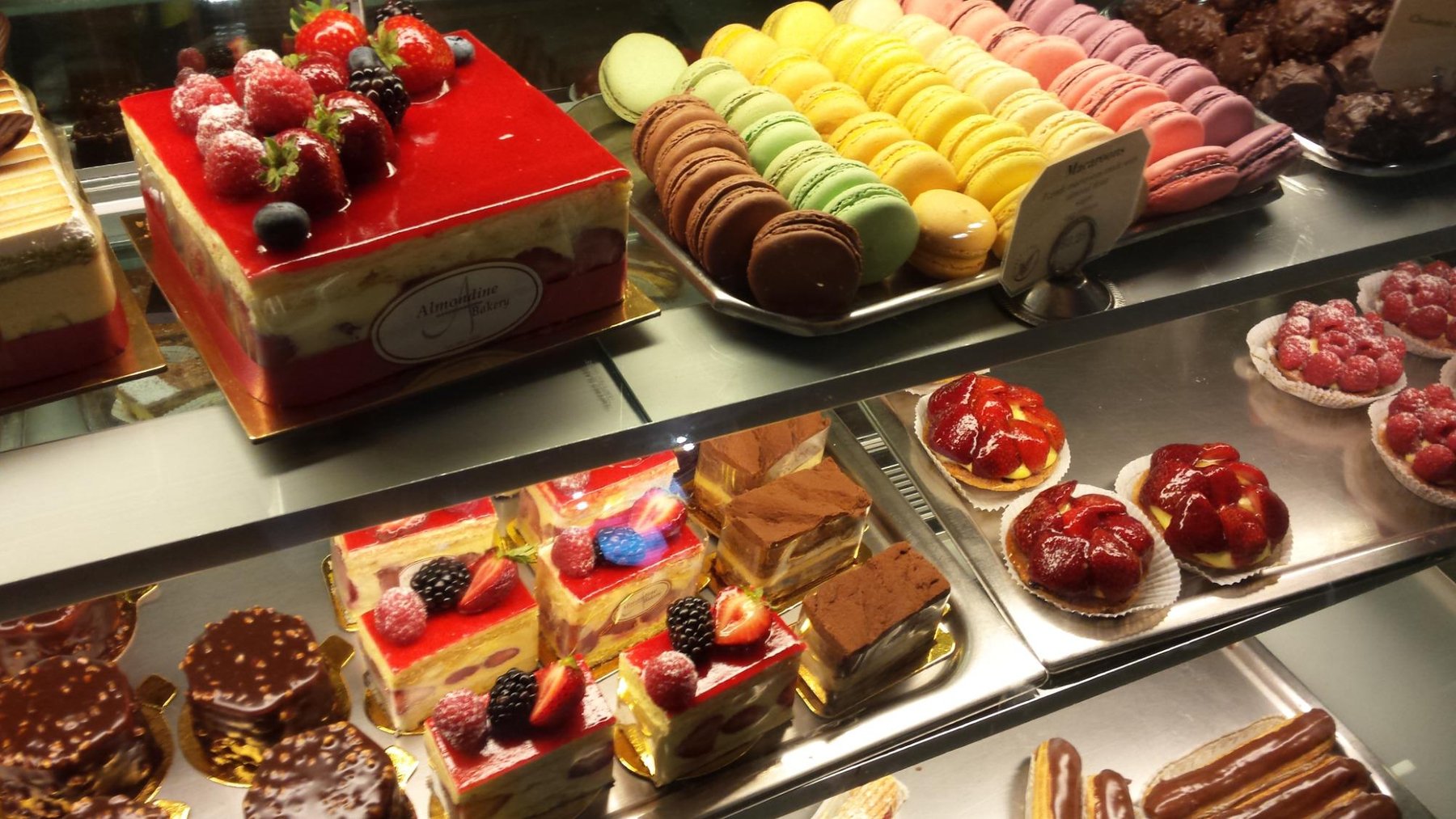 Almondine Bakery DUMBO Brooklyn exterior and French pastries display