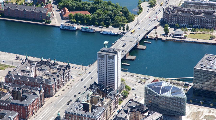Picture of the hostel taken from the air