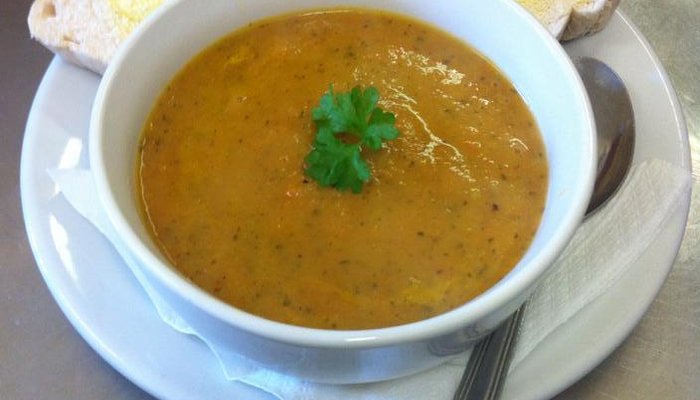 One of our lovely homemade soups , a choice of 4 at least, everyday