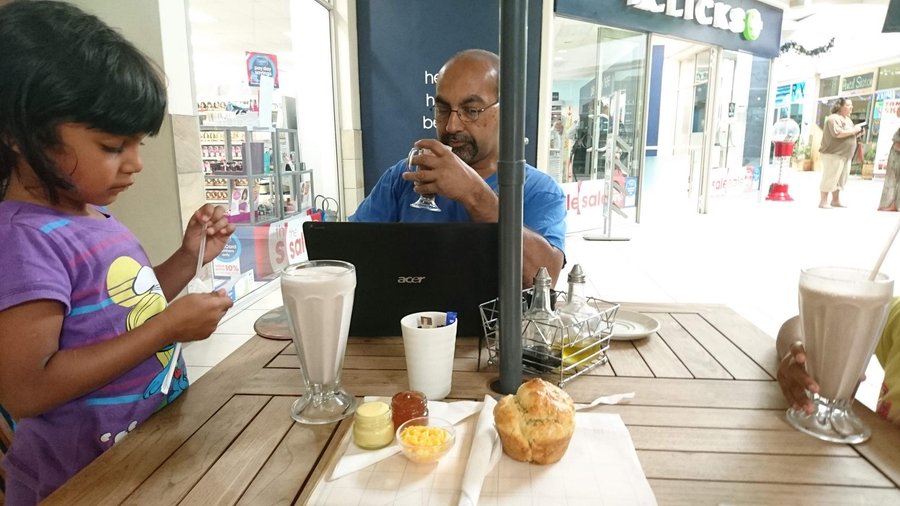 enjoying the moment and wi-fi