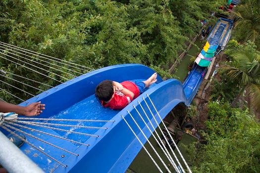 Splish splash splosh waterslide fun