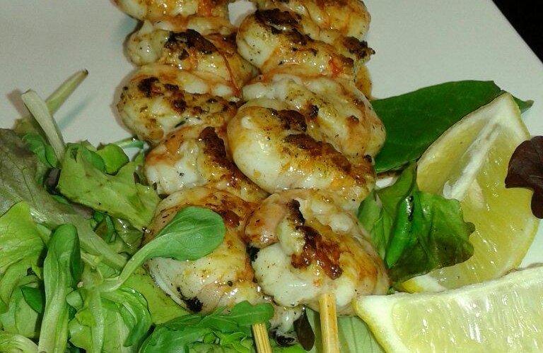 Spiedini di Gamberi Argentini alla griglia