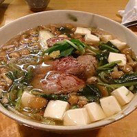 Duck and Nameko Mushroom Hot Soup Soba