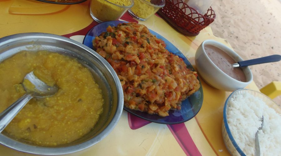 Filé de filhote com camarão