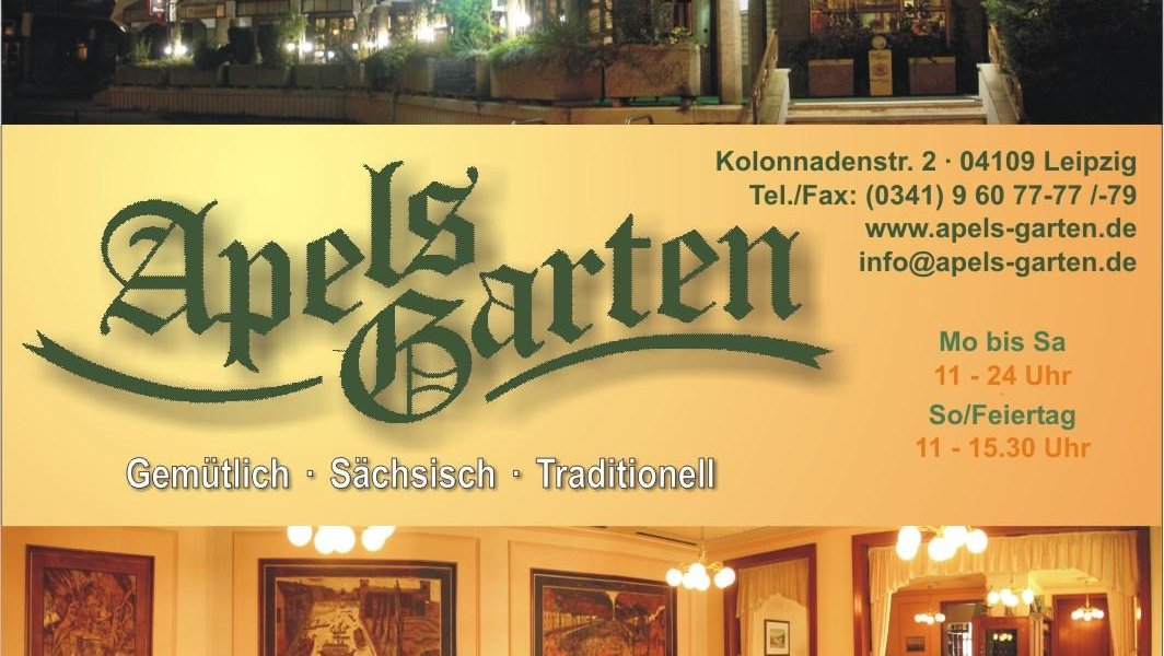 APELS GARTEN, Leipzig Restaurant Bewertungen, Telefonnummer & Fotos