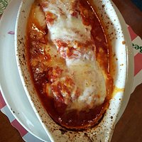 Pepperoni Calzone and Stuffed Eggplant