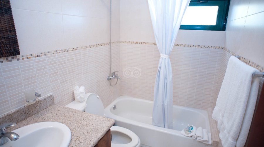 Bathroom in the One Bedroom Apartment at the Stanza Mare Coral Comfort