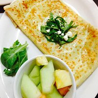 Spinach and Goat Cheese Crepe