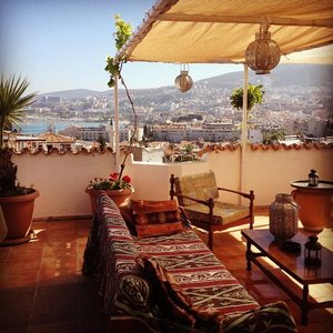 Rooftop garden common area