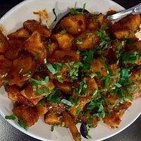 Ordered Karahi methi Chicken paneer tikka kebabs masala Mogo tandoori lamb chops and garlic naan