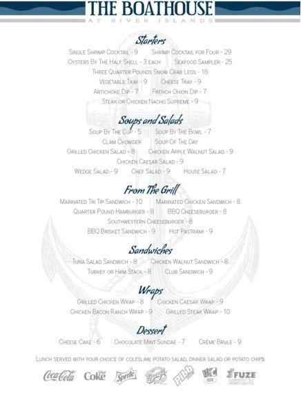 THE BOATHOUSE AT RIVER ISLANDS, Lathrop - Menu, Prices & Restaurant ...