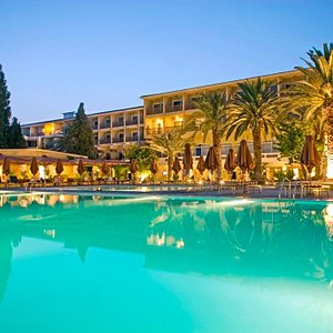 Doryssa seaside resort in Samos, image may contain: Hotel, Resort, Villa, Waterfront
