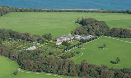 View of the Demesne with the Irish Sea in the background