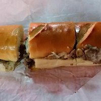 Extra Greasy Philly. See the shine of grease on the bun?