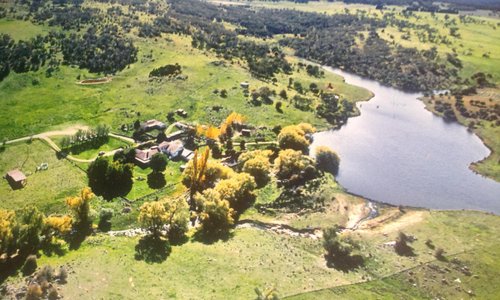 Looking at the farm from above.