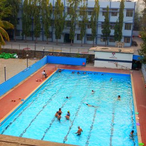 the swimming pool